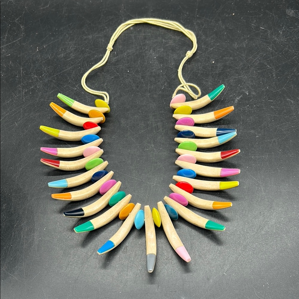 Colorful Wooden Beaded Pride Necklace